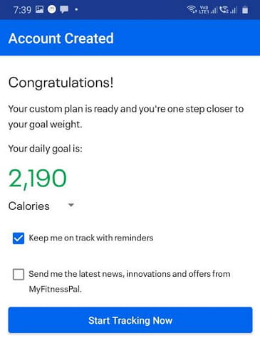 MyFitnessPal Account Created - How to Track Macros using MyFitnessPal by Best Personal Trainer of Dubai UAE