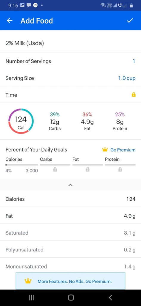 MyFitnessPal Display Nutrition Information - How to Track Macros using MyFitnessPal by Best Personal Trainer of Dubai UAE