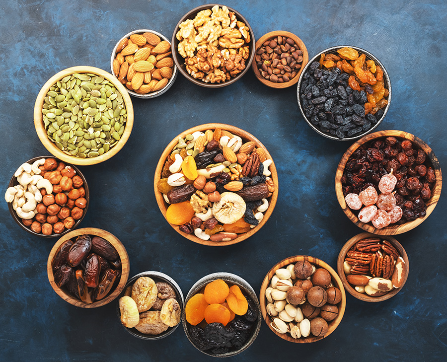 Dry Fruits Almonds Nuts Seeds Raisins Dates - Common Mistakes People Do While Tracking Food and Calories by Abhinav Malhotra